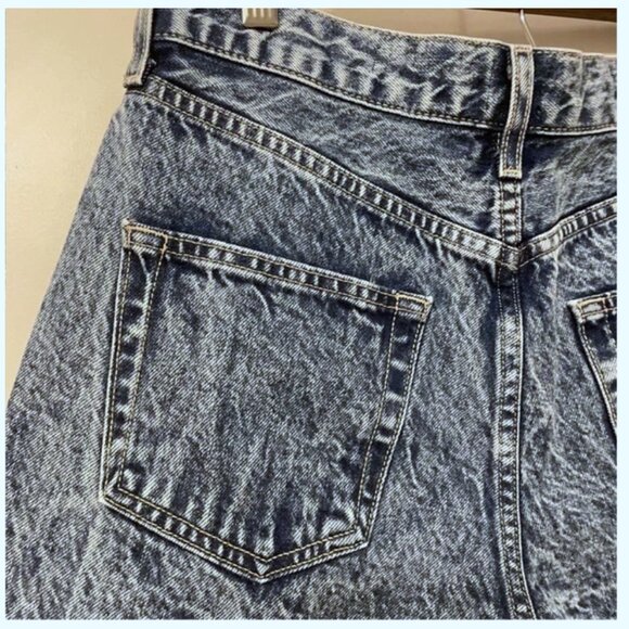 NWT Edwin Cai Denim Jean Shorts Acid Wash Frayed Hem Cut Off Saturn Size 26 - Picture 8 of 16